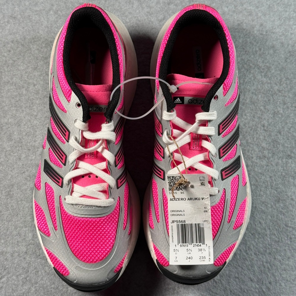 Adidas Adizero Aruku W Women's Size 7 Sneakers Pink Silver Black JP5568 New